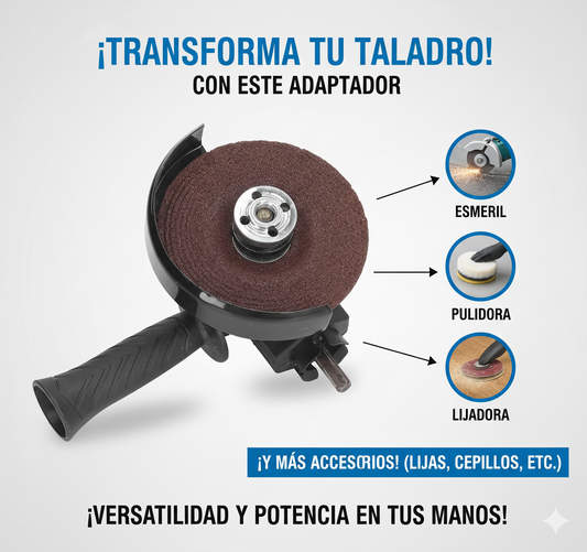 Convertidor - Adaptador de esmeril y pulitura para taladro