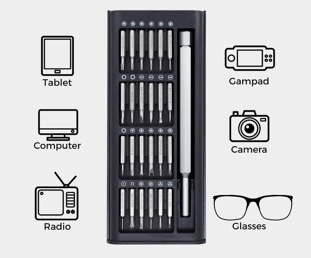 Destornillador magnético de precisión 24 en 1