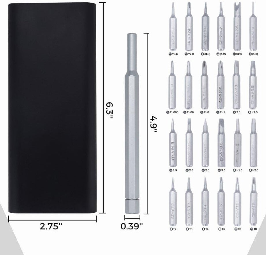 Destornillador magnético de precisión 24 en 1