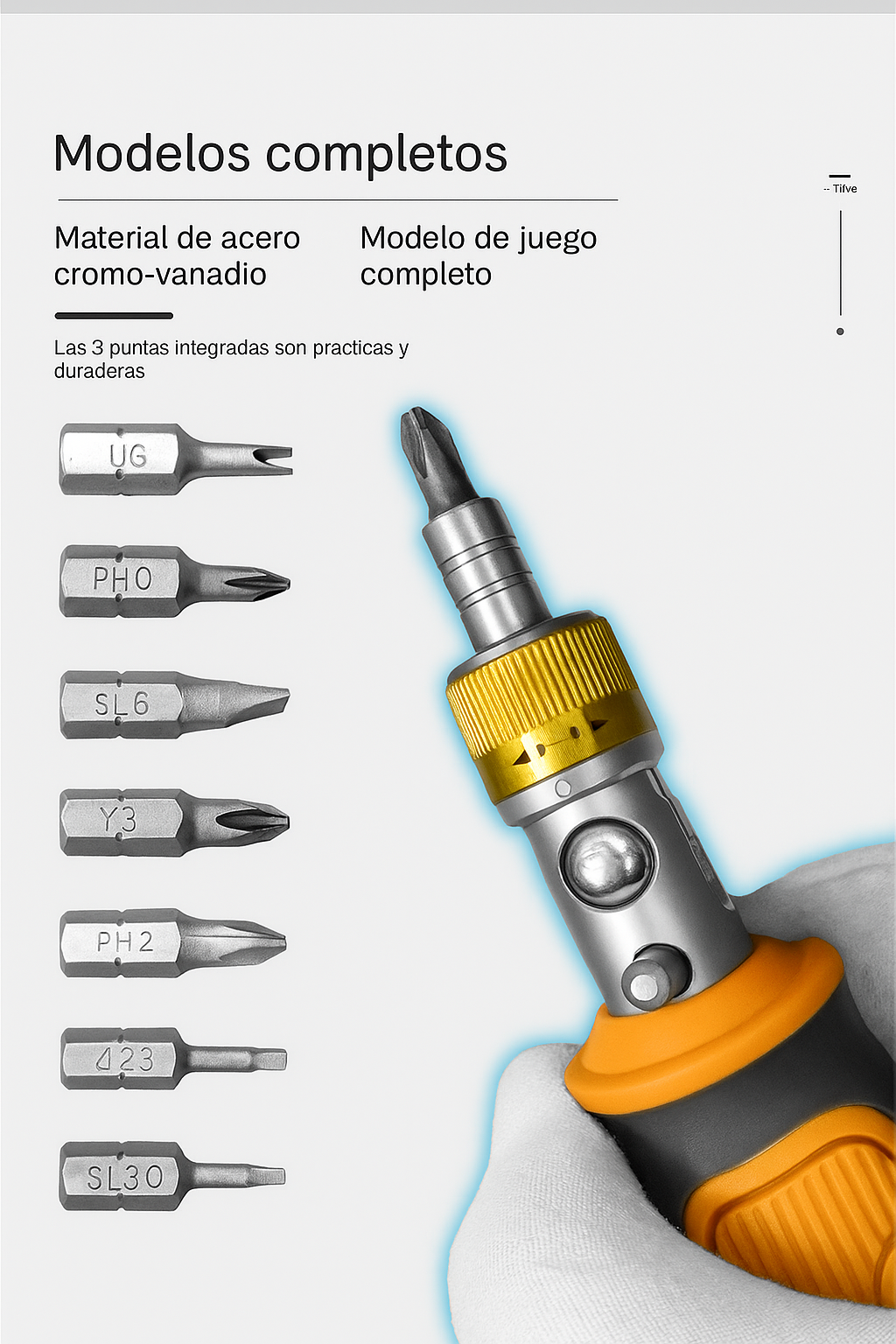 DESTORNILLADOR MAGNETICO MULTIUSO 8 EN 1 - 2050E