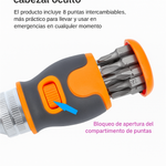 DESTORNILLADOR MAGNETICO MULTIUSO 8 EN 1 - 2050E