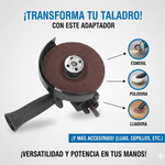 Convertidor - Adaptador de esmeril y pulitura para taladro