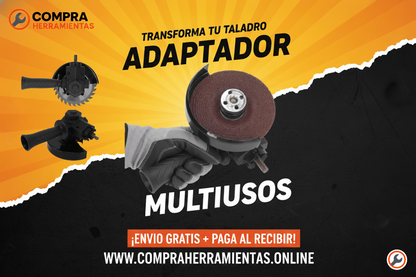 Convertidor - Adaptador de esmeril y pulitura para taladro