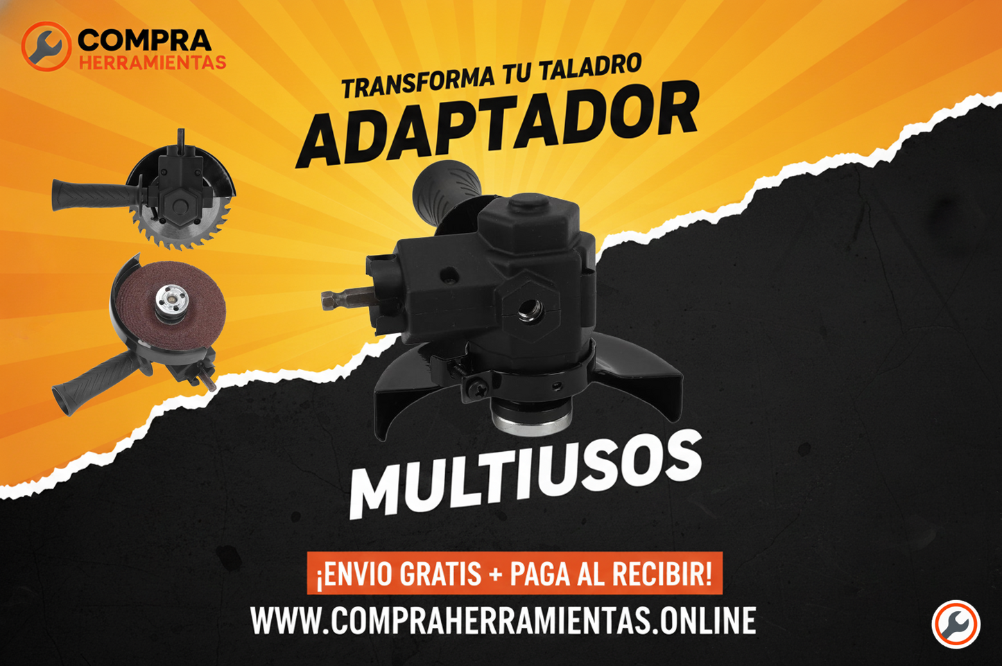 Convertidor - Adaptador de esmeril y pulitura para taladro