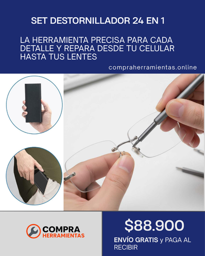 Destornillador Magnético de precisión 24 en 1
