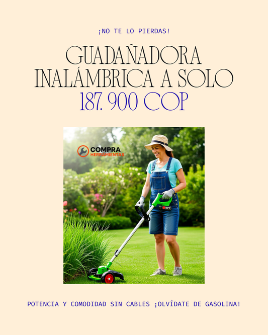 🌱 GUADAÑA CON LLANTAS 3 EN 1, PODADORA PORTATIL INALÁMBRICA