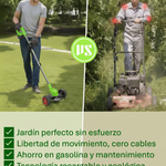 🌱 GUADAÑA CON LLANTAS 3 EN 1, PODADORA PORTATIL INALÁMBRICA